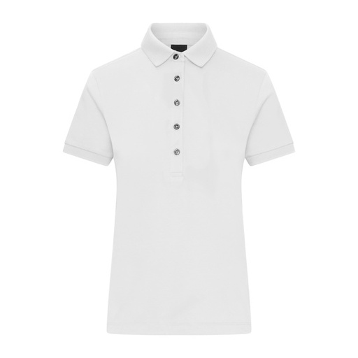 Damska koszulka polo slim JN1301 - White