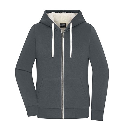 Damska bluza dwuwarstwowa z kapturem JN1319 - Graphite & Nature