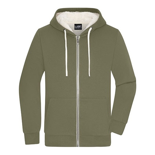 Bluza Meska Rozpinana Z Kapturem Dwuwarstwowa JN1320 - Olive & Nature