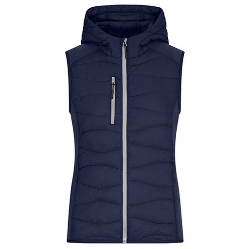 Kamizelka Damska Hybrydowa Ocieplana z Kapturem JN1327 - Navy & Navy