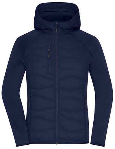 Kurtka Damska Hybrydowa Polarowa Ocieplana JN1329 - Navy & Navy