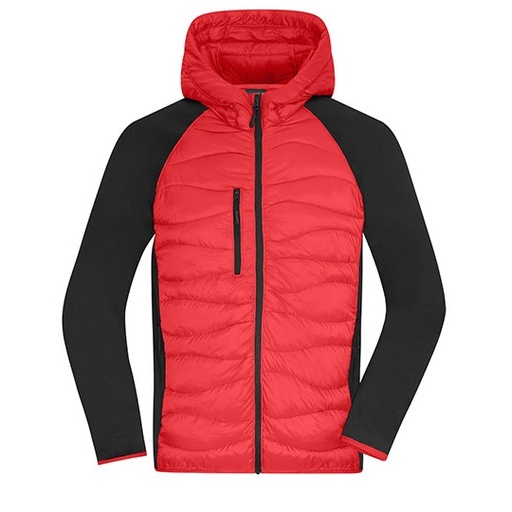 Kurtka Hybrydowa Meska Ocieplana JN1330 - Red & Black