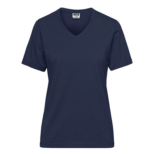 Damski T-shirt roboczy slim V-neck JN1807 - Navy