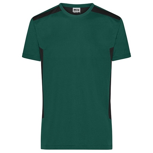 Koszulka Meska Sportowa Funkcyjna Oddychajaca JN1824 - Dark Green & Black