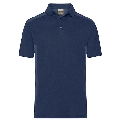 Koszulka Polo Męska Odprowadzajaca Wilgoc Dwukolorowa JN1826 - Navy