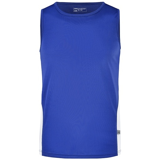 Męska koszulka biegowa bez rękawów JN305 - Royal & White