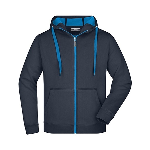 Męska bluza sportowa z kapturem JN355 - Navy & Aqua