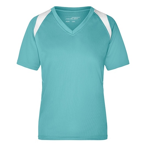 Damska koszulka biegowa Slim JN396 - Mint & White