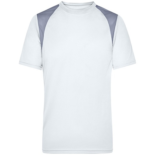 Koszulka Meska Biegowa Odprowadzajaca Wilgoc JN397 - White & Silver (Solid)