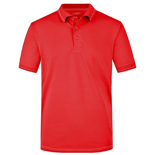 Koszulka Polo Meska Odprowadzajaca Wilgoc JN569 - Red & White