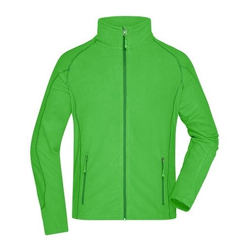 Męska bluza polarowa z zamkiem i stójką JN597 - Green & Dark Green