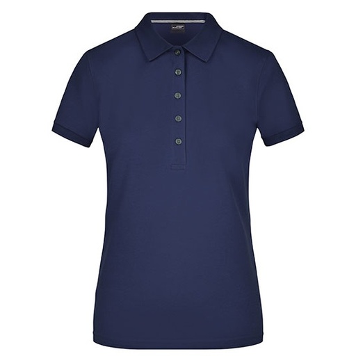 Damska koszulka polo slim JN707 - Navy
