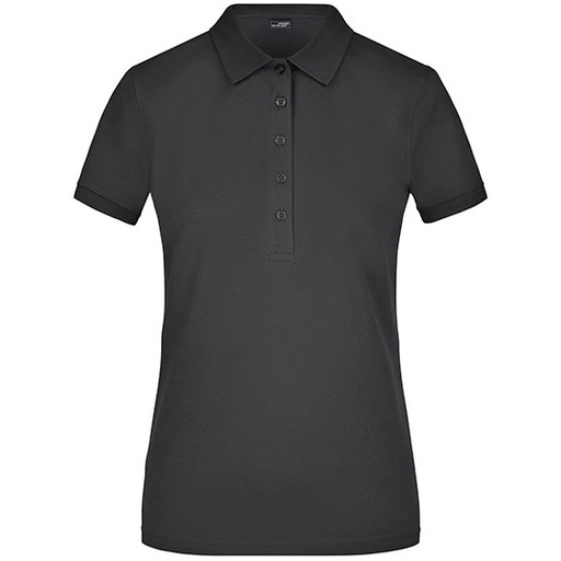 Damska koszulka polo slim JN709 - Black