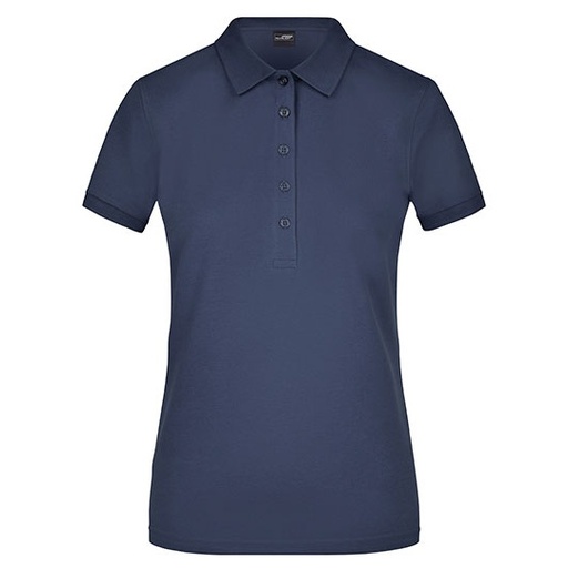Damska koszulka polo slim JN709 - Navy
