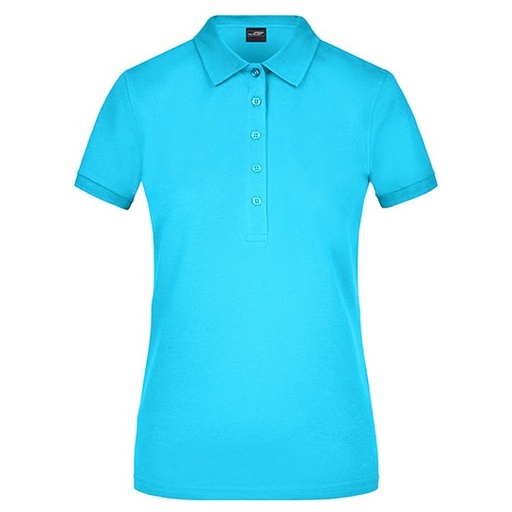 Damska koszulka polo slim JN709 - Turquoise
