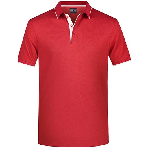 Koszulka polo męska JN728 - Red & White