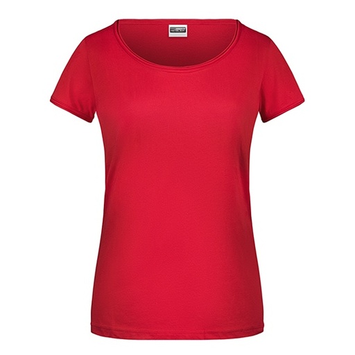 T-shirt Damski Slim Bawelniany JN8001 - Red