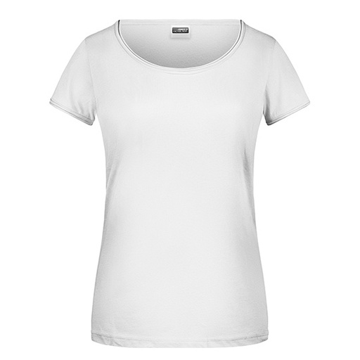 Damski T-shirt Slim JN8001 - White