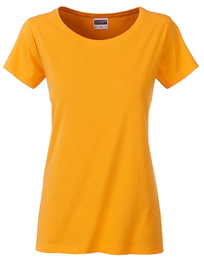 T-shirt damski slim JN8007 - Gold Yellow