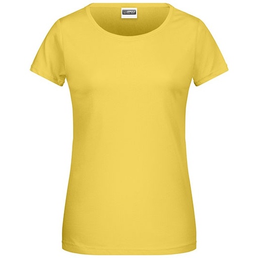 T-shirt damski slim JN8007 - Yellow