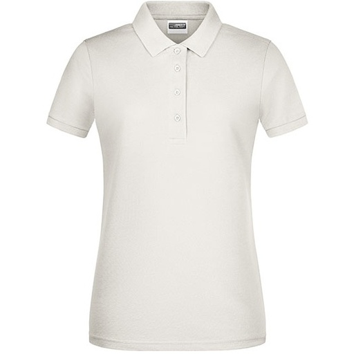Damska koszulka polo slim JN8009 - Natural