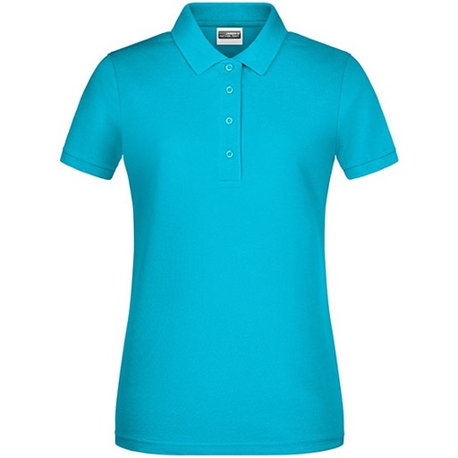 Damska koszulka polo slim JN8009 - Turquoise