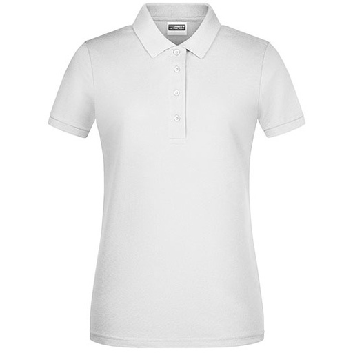 Damska koszulka polo slim JN8009 - White