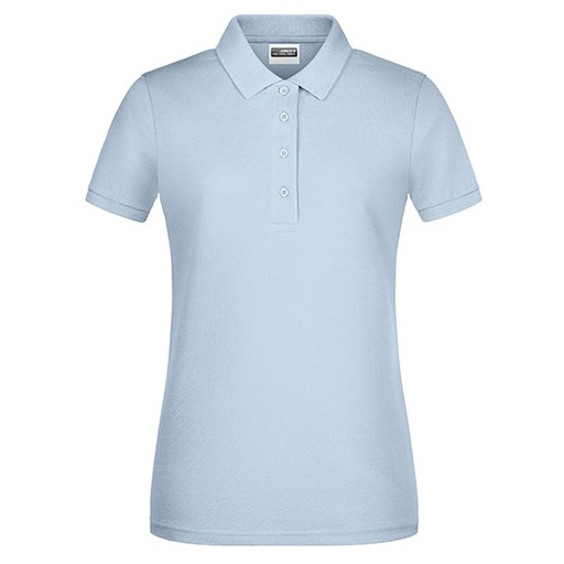 Damska koszulka polo slim JN8009 - Light Blue
