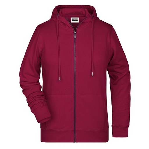 Bluza Damska Slim Rozpinana z Kapturem Komfortowa JN8025 - Wine