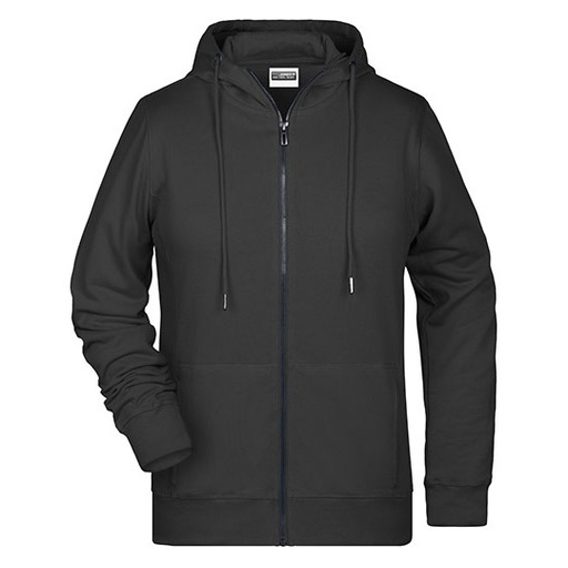 Bluza Damska Slim Rozpinana z Kapturem Komfortowa JN8025 - Black