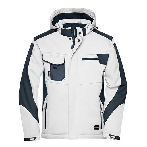 Kurtka Softshell JN824 - White & Carbon