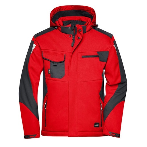 Kurtka Softshell Wiatroodporna Wodoodporna Oddychajaca JN824 - Red & Black