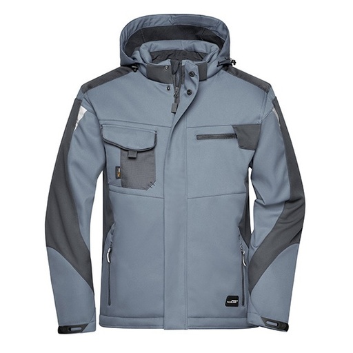 Kurtka Softshell JN824 - Carbon & Black