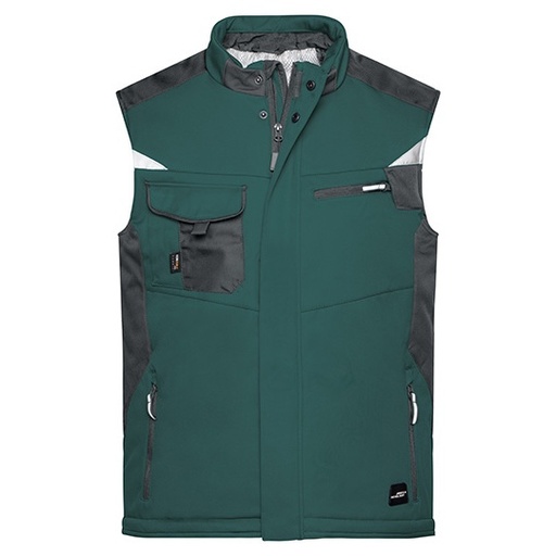 Kamizelka softshell JN825 - Dark Green & Black