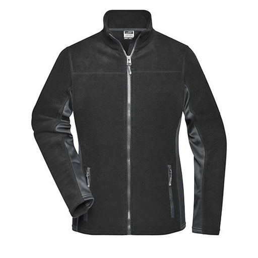 Bluza Polarowa Damska Slim Z Zamkiem JN841 - Black & Carbon