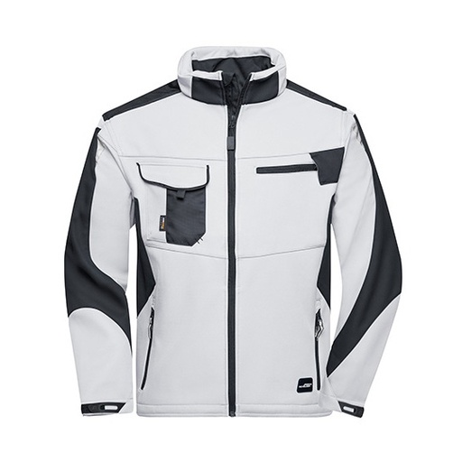 Kurtka robocza softshell JN844 - White & Carbon