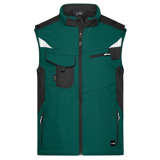 Kamizelka Robocza Softshell JN845 - Dark Green & Black