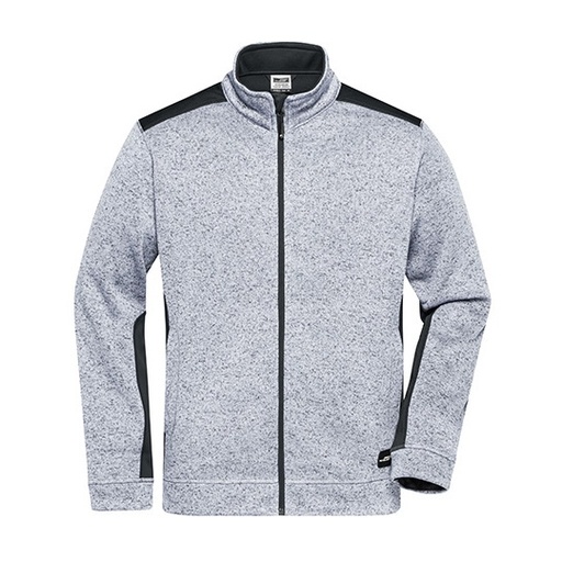 Męska bluza robocza JN862 - White Melange & Carbon