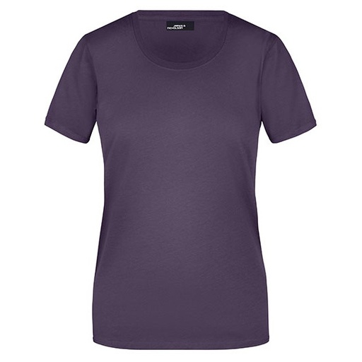 Damski T-shirt slim JN901 - Aubergine