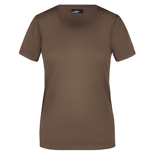 Damski t-shirt slim JN901 - Brown
