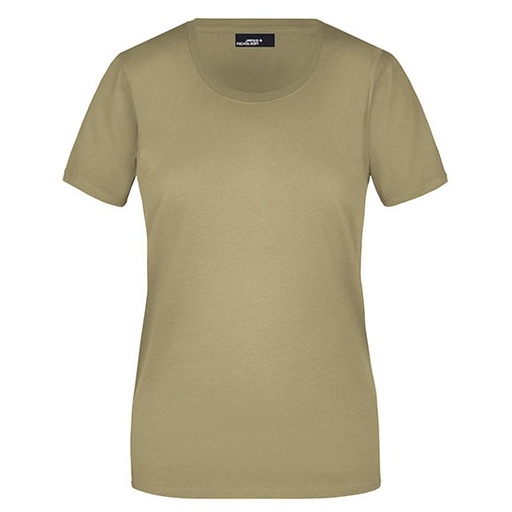 Damski t-shirt slim JN901 - Khaki