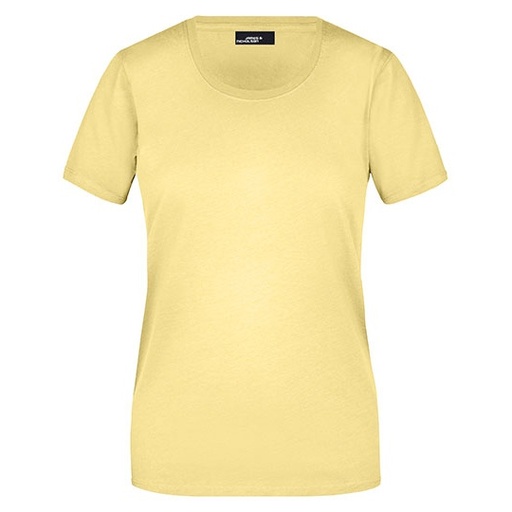 Damski t-shirt slim JN901 - Light Yellow