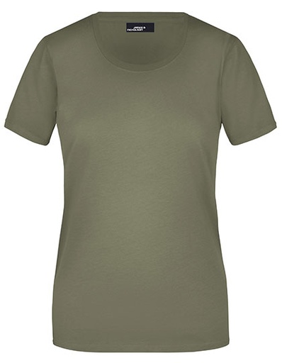 Damski t-shirt slim JN901 - Olive