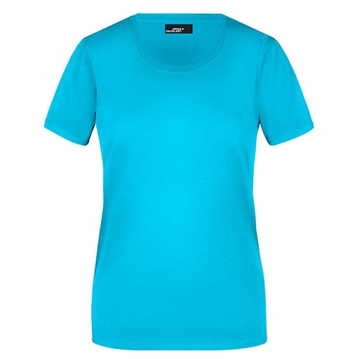 Koszulka Damska Slim Fit Bawełniana JN901 - Turquoise