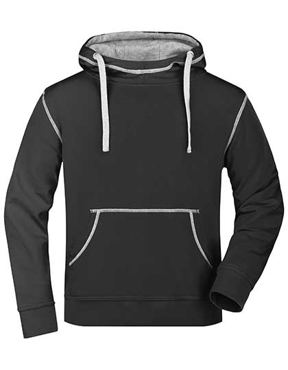 Męska bluza z kapturem Lifestyle  - Black & Grey Heather