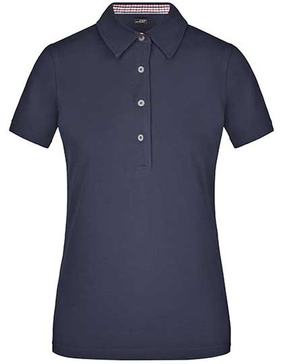 Damska koszulka polo klasyczna JN969 - Navy & Red