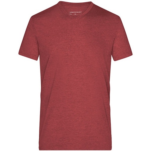 T-shirt męski JN974 - Wine Melange