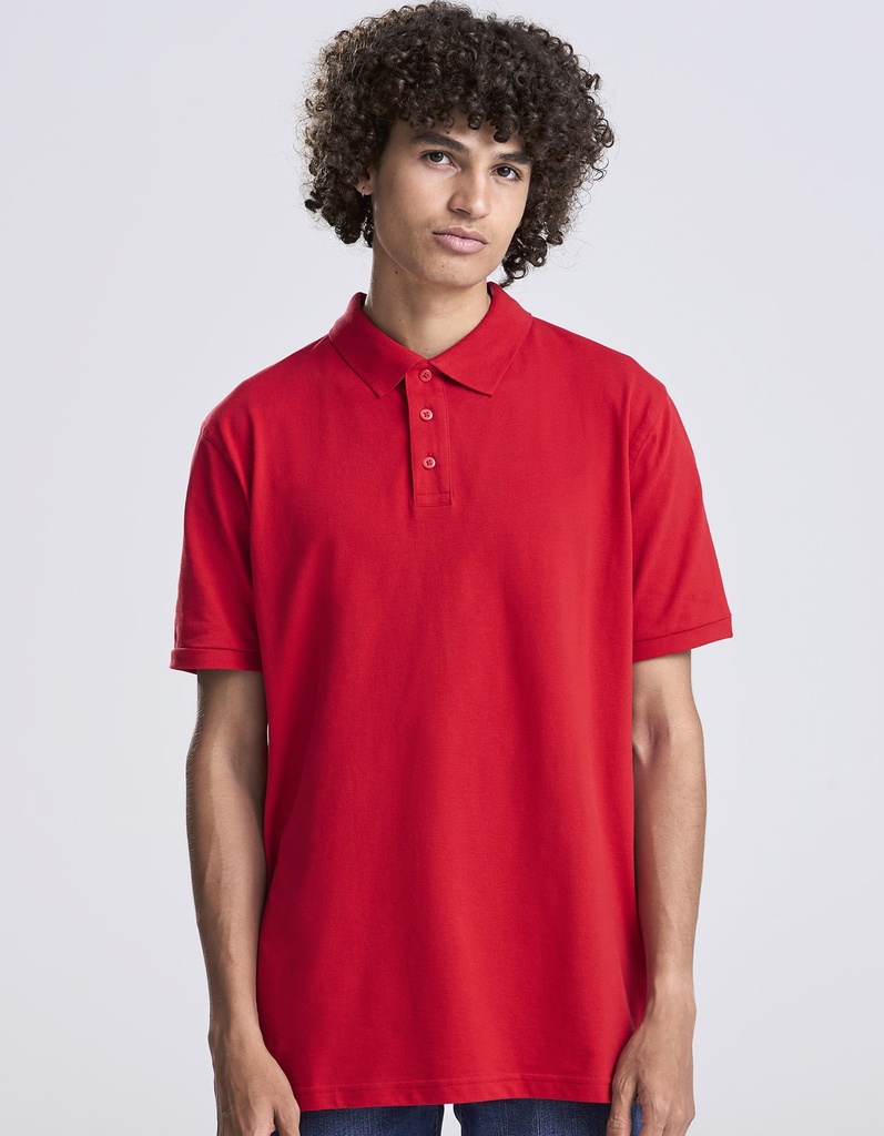 Polo slim z krótkim rękawem - Burgundy