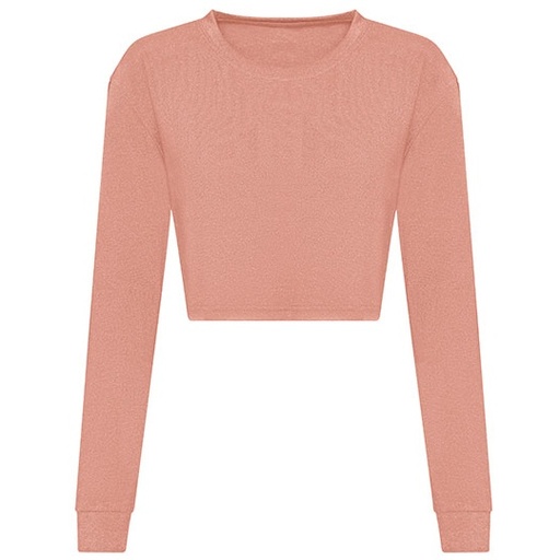 Longsleeve Damski Krotki Tri-blend JT016 - Dusty Pink