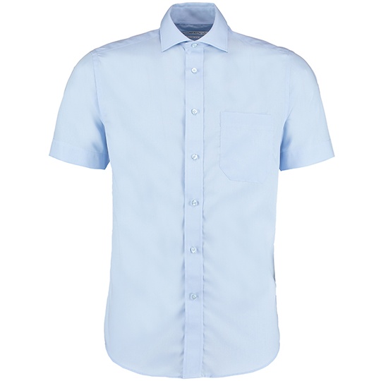 Męska koszula klasyczna Non-Iron z krótkim rękawem - Light Blue
